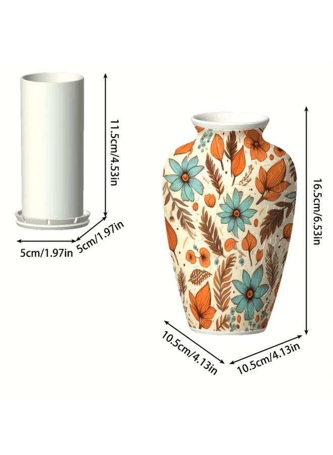 SH1690 Gorgeous Leaves 3D Puzzle Vase Unique Flower Vase For Home Office Decoration Birthday Holiday Gift - Image 2